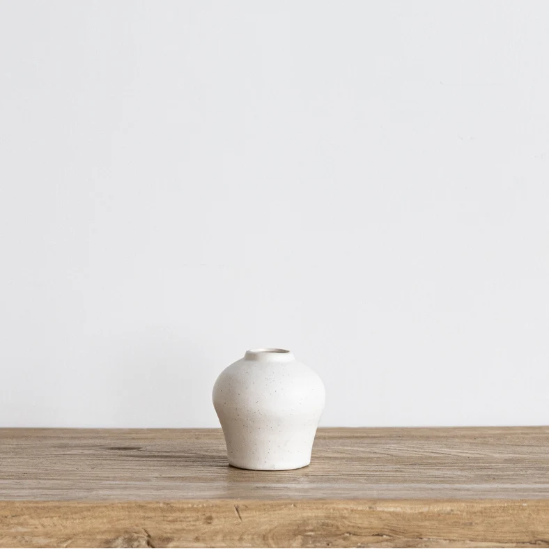 White Textured Anders Urn Vase