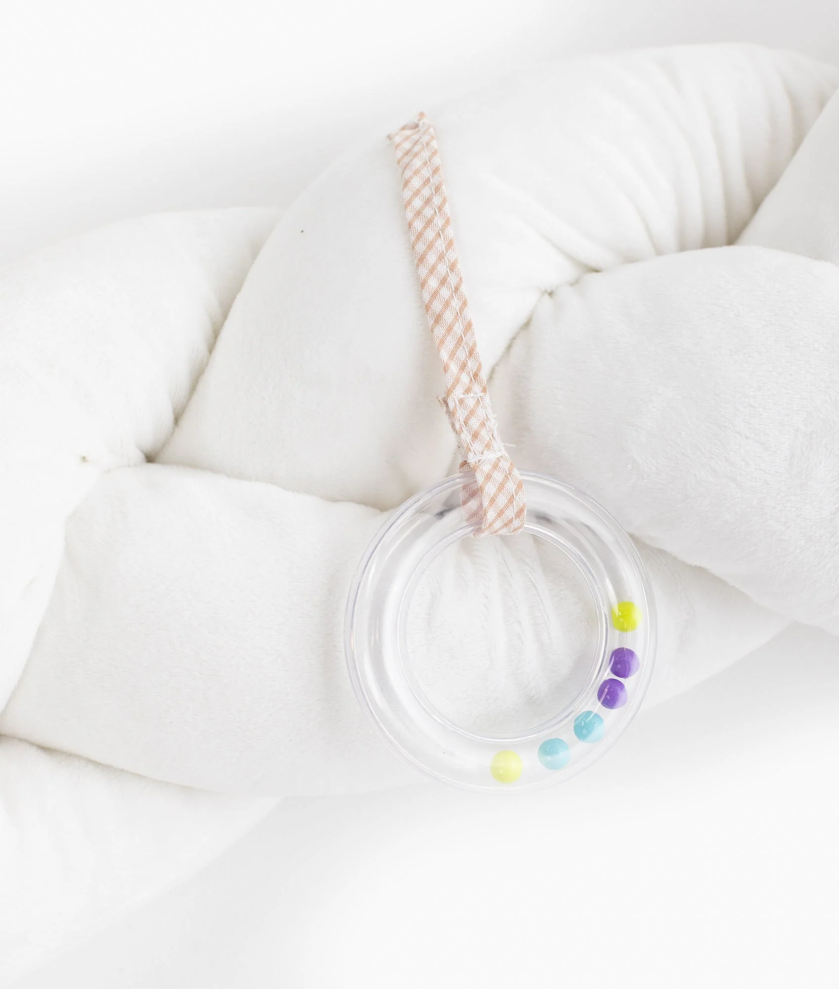Braided Toddler Bolster | White & Beige