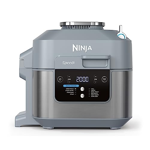 Ninja Speedi Pentola Elettrica Rapida 10 in 1, Friggitrice ad Aria, 5,7 l, Pasti per 4 in 15 Minuti, Frittura ad Aria e Cottura al Vapore, Idea Regalo Natale, Grigio, ON400EU : Amazon.it: Casa e cucina