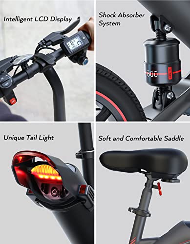 2025 Vouwbare Elektrische Fiets Sailnovo 14'' voor Volwassenen en Tieners, met Ingebouwde Lithium-Ion Batterij