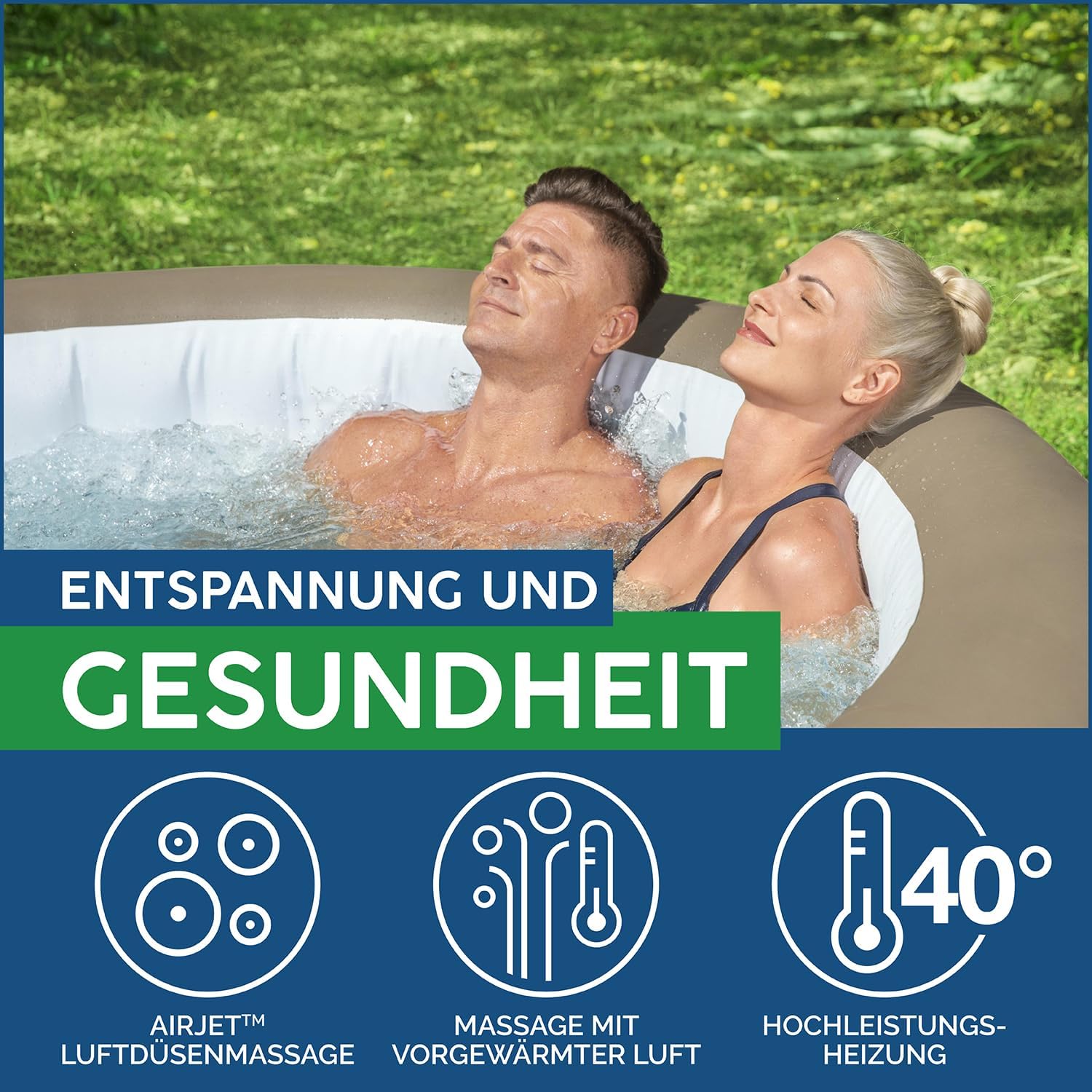Bestway® Lay-Z-SPA® Whirlpool Palm Springs AirJet Ø 196 x 71 cm, rund
