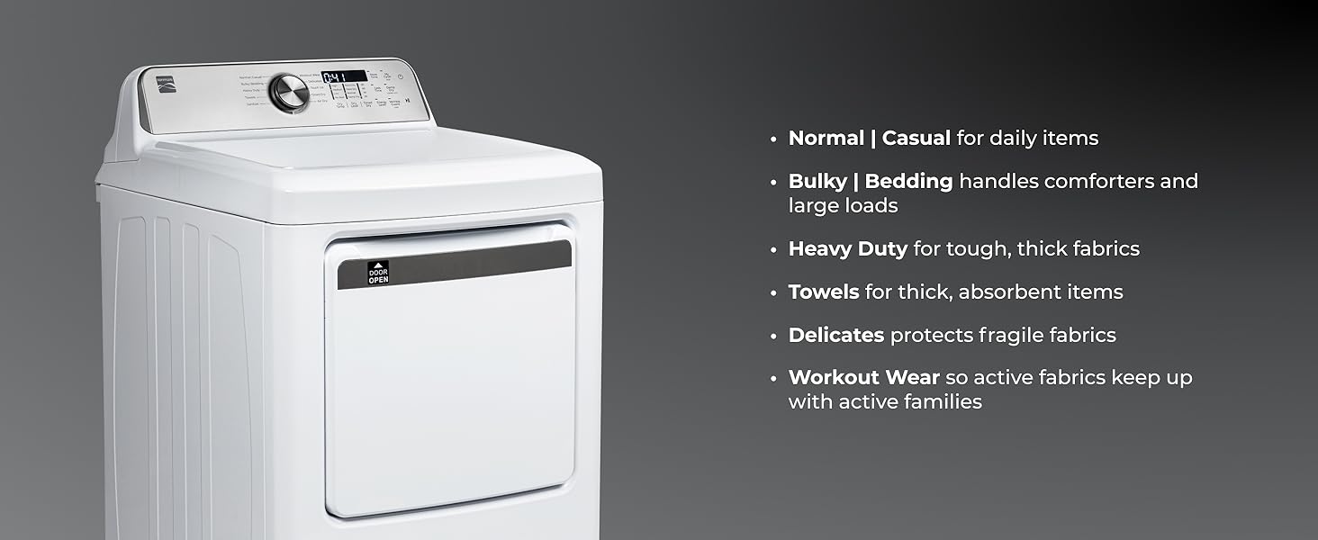 Dry Cycles, normal casual bulky bedding heavy duty kids wear towels delicates perm press