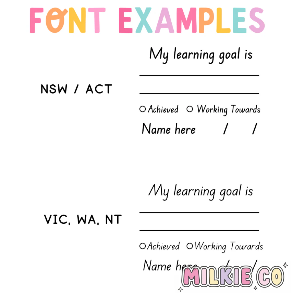 Rectangular: 'My learning goal is' Stamp