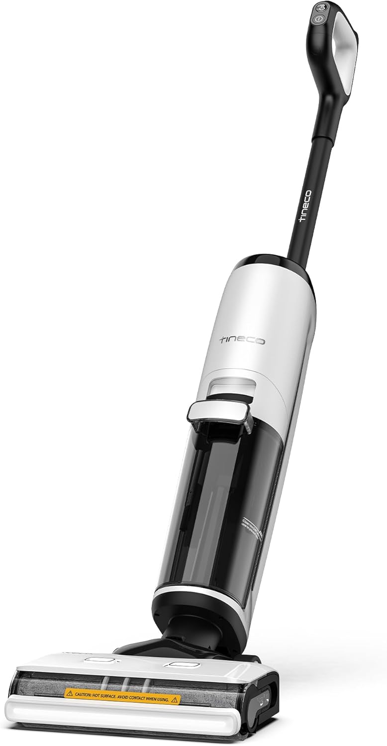 Tineco Floor One S7 Steam Nettoyeur de Sols sans-Fil Balai Vapeur pour Saletés Collantes sur Sols Durs avec Écran Auto-Nettoyage Nettoyage des Bords Autopropulsion Parfait pour Enfants/Animaux