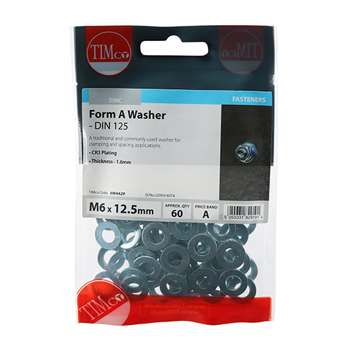 Timco Form A Washer – Bright Zinc Plated