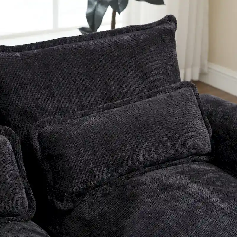 U-Shaped Chenille Sectional Sofa - Reversible Modular Seating
