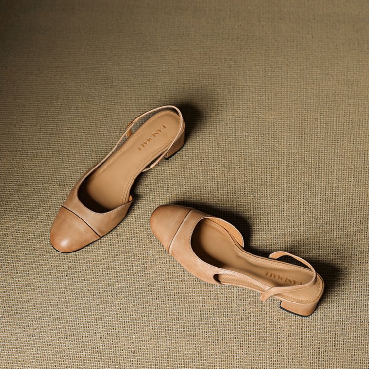 Women��s Black Heels Elegant Slingback Block Pumps