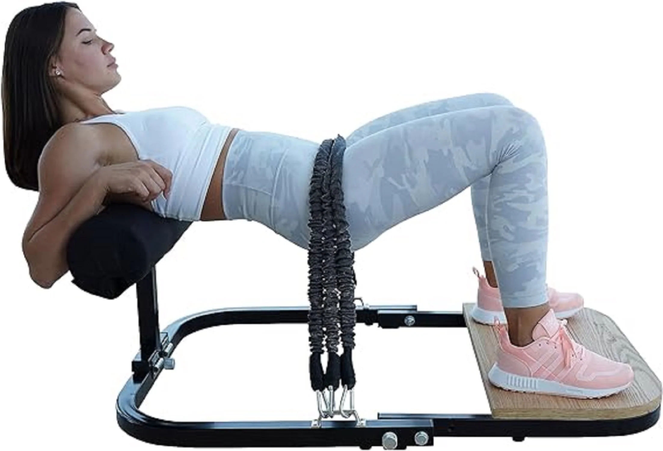BootySprout Hip Thrust Machine for High Resistance Glute Training - Home Gym Workout, Black