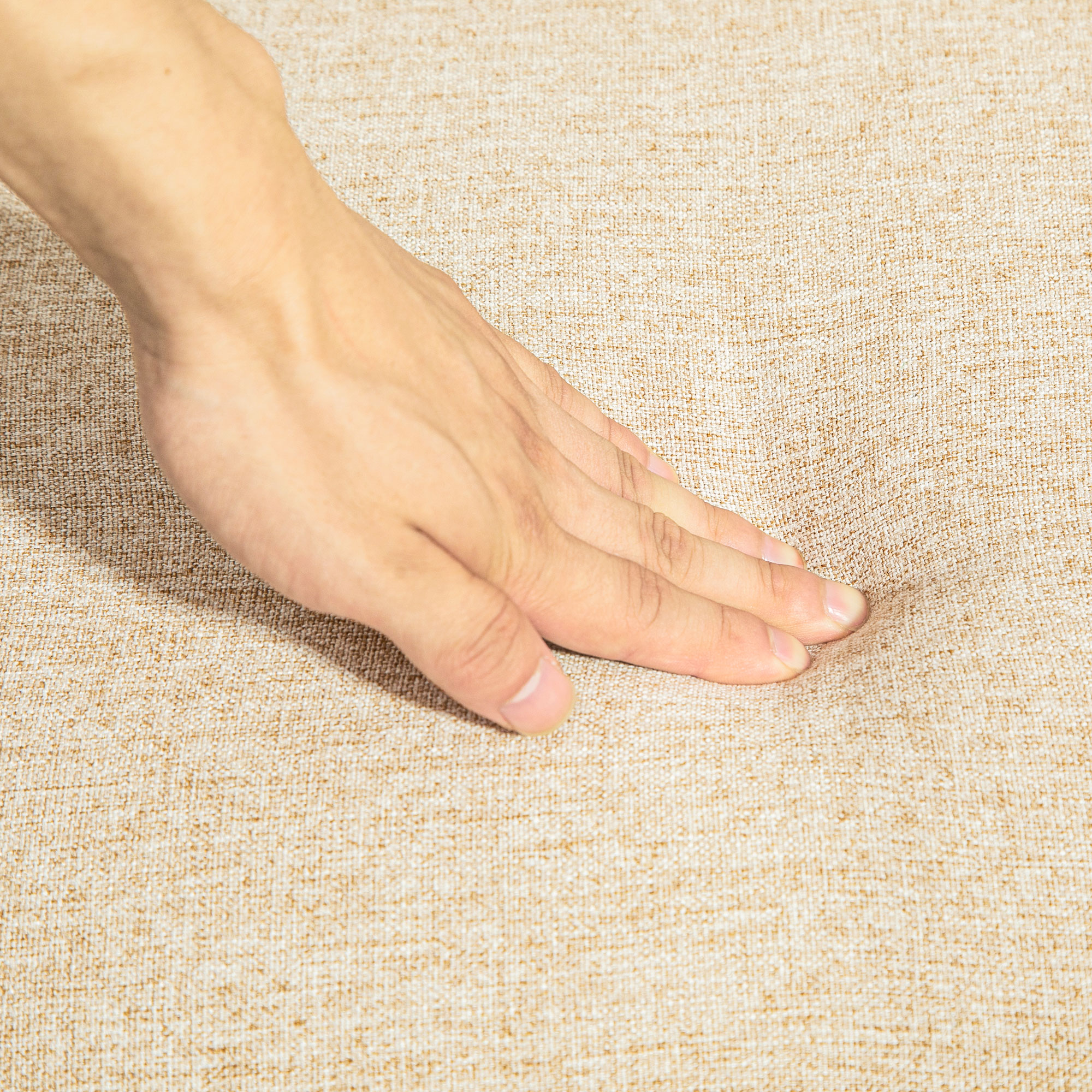 HOMCOM 2-zitsbank met veren, dikke bekleding, tot 360 kg, 179 x 80 x 89 cm, Beige