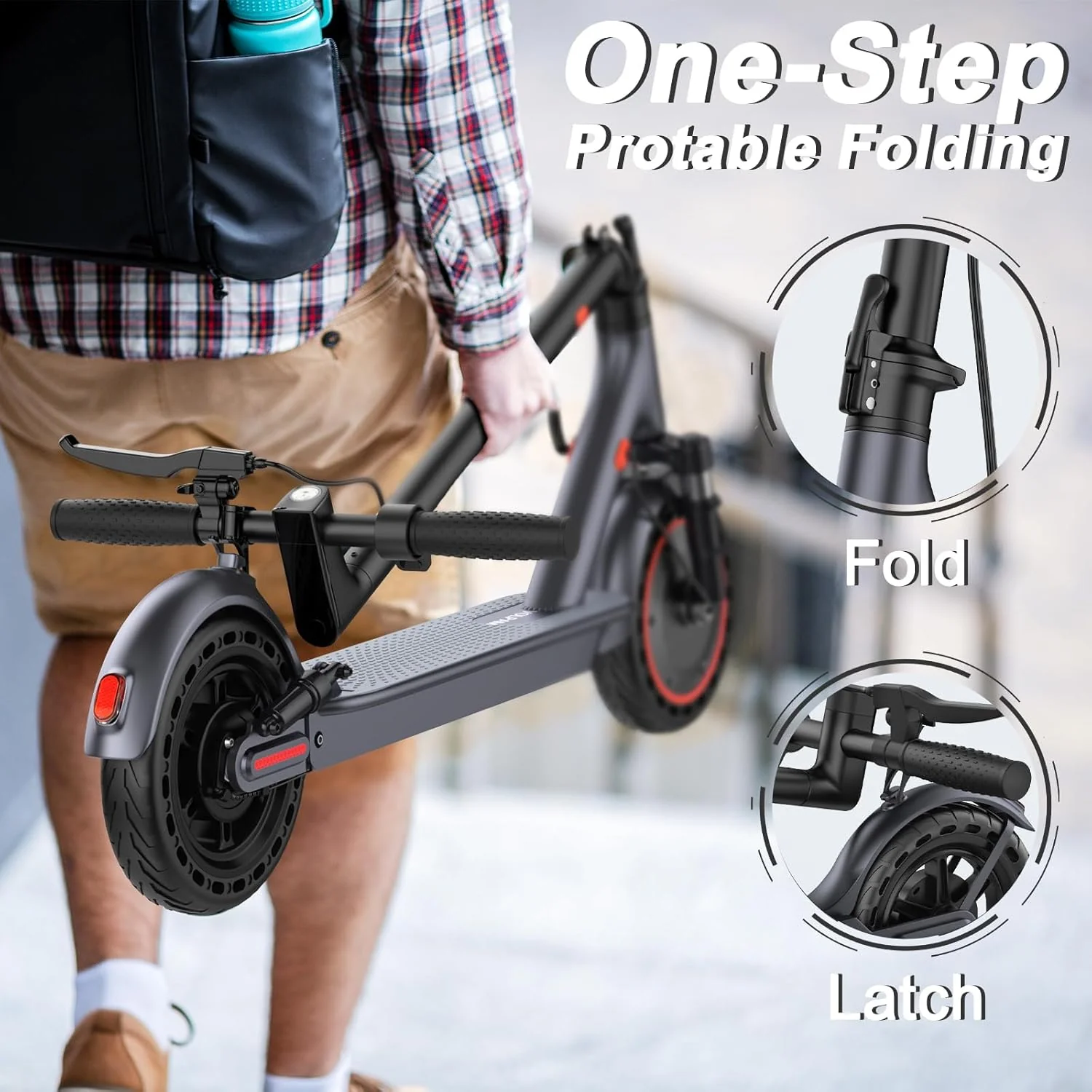 Electric Scooter, 350W/500W Powerful Motor, 8.5