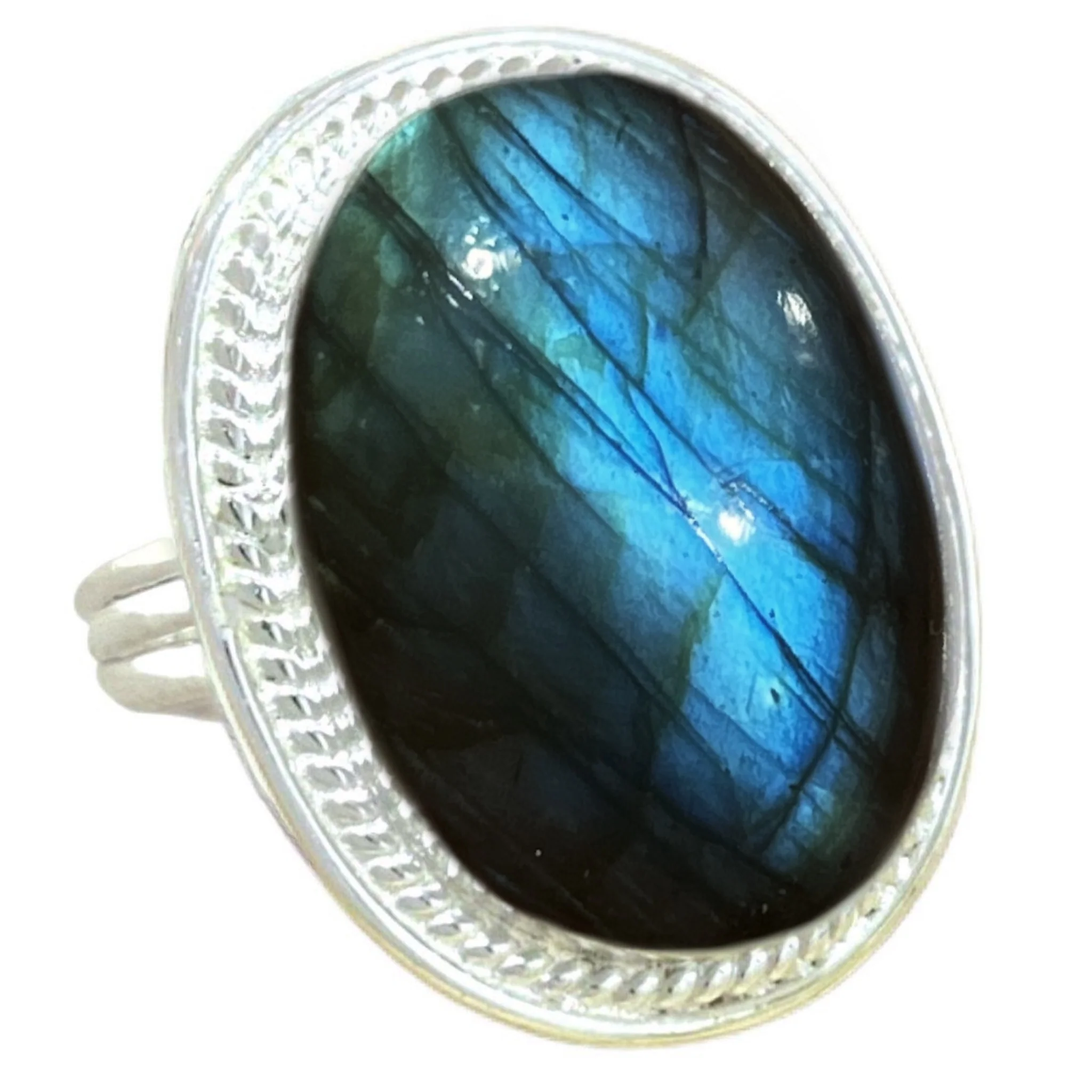Gleaming Boho Statement Labradorite Ring - LBD