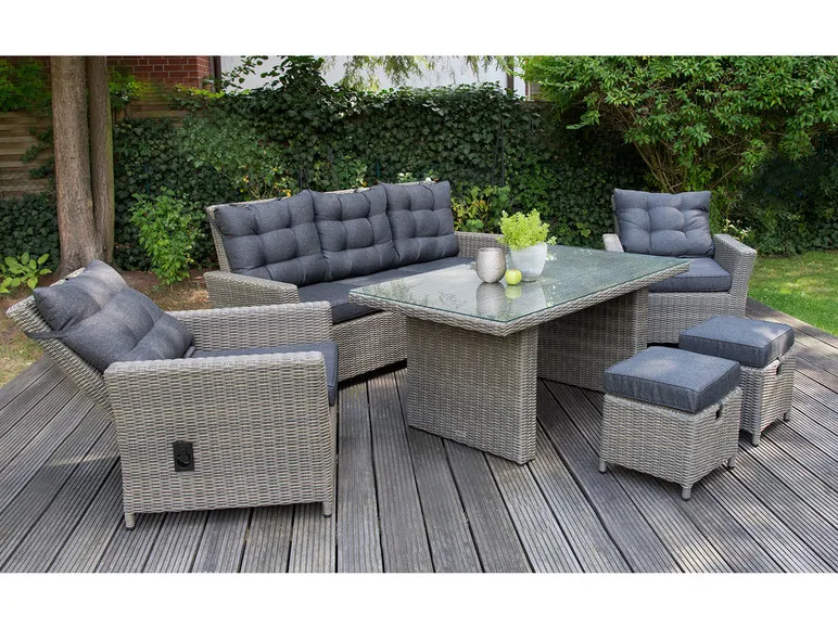 Alu-Luxus Dining-Set Asti, 6-teilig
