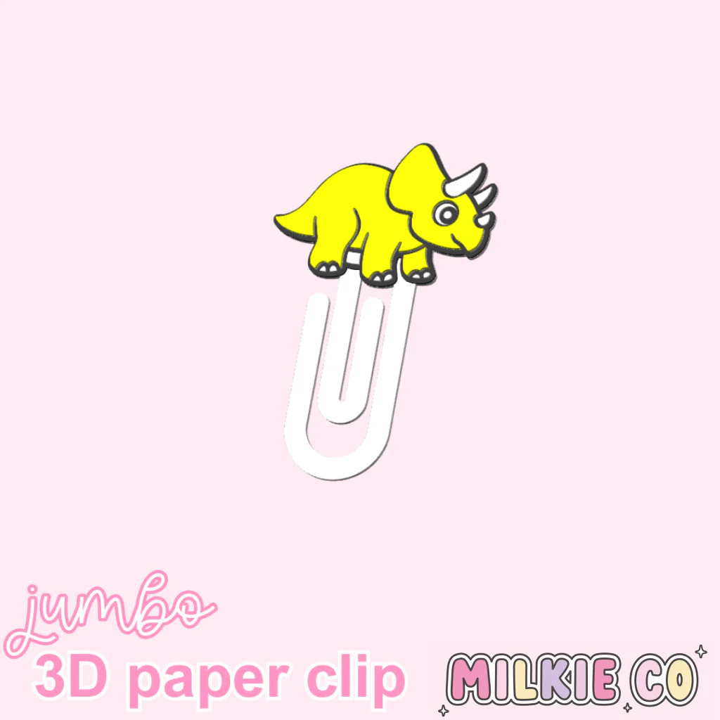 Triceratops Jumbo Paperclips