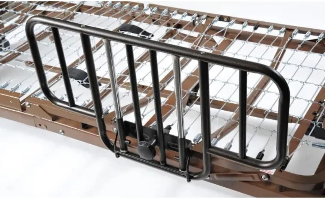 Fully electric hospital bed set, foam mattress, half side rails
