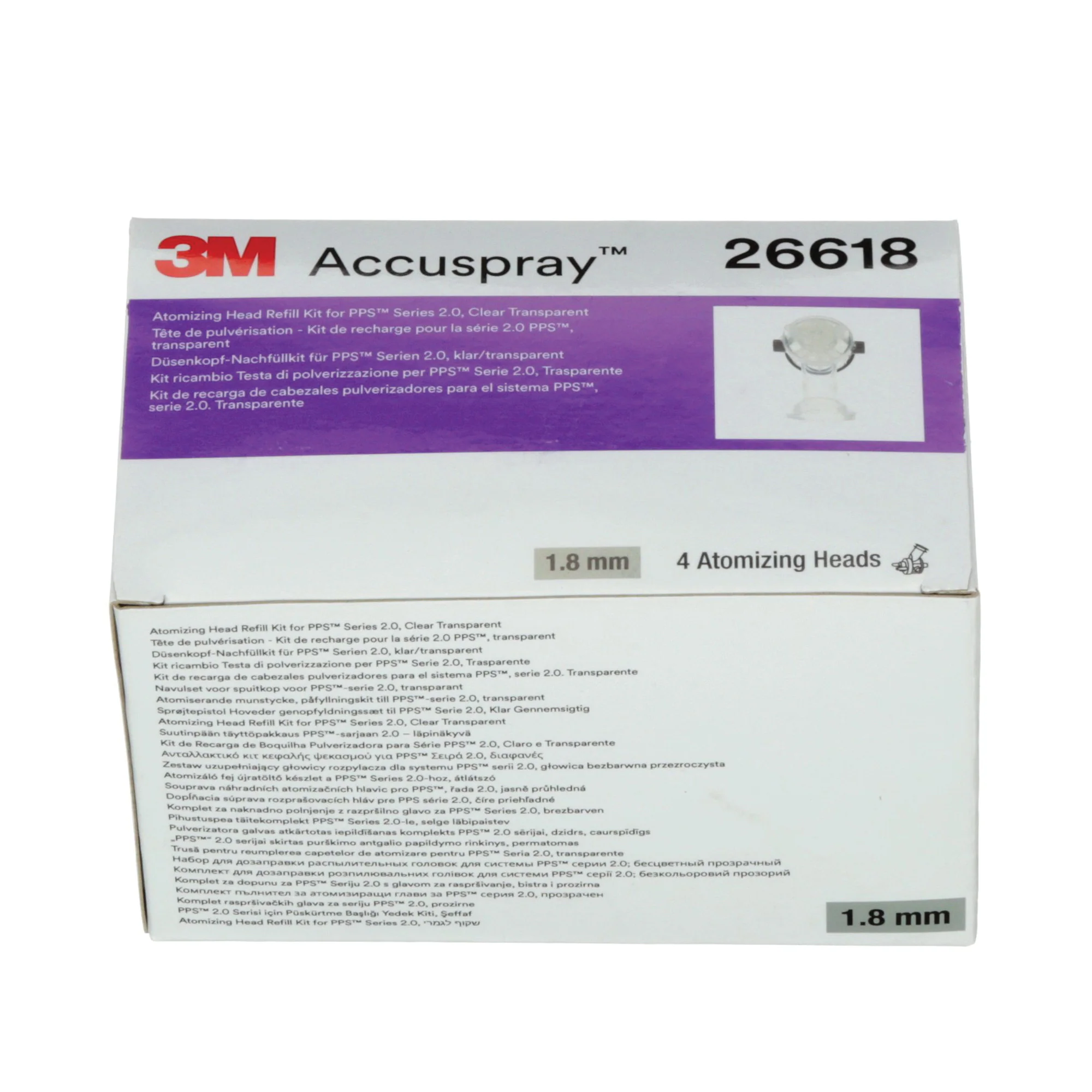 3M Accuspray 26618  ~  Accuspray Atomizing Head Refill Pack for PPS Series 2.0, clear, 1.8 mm