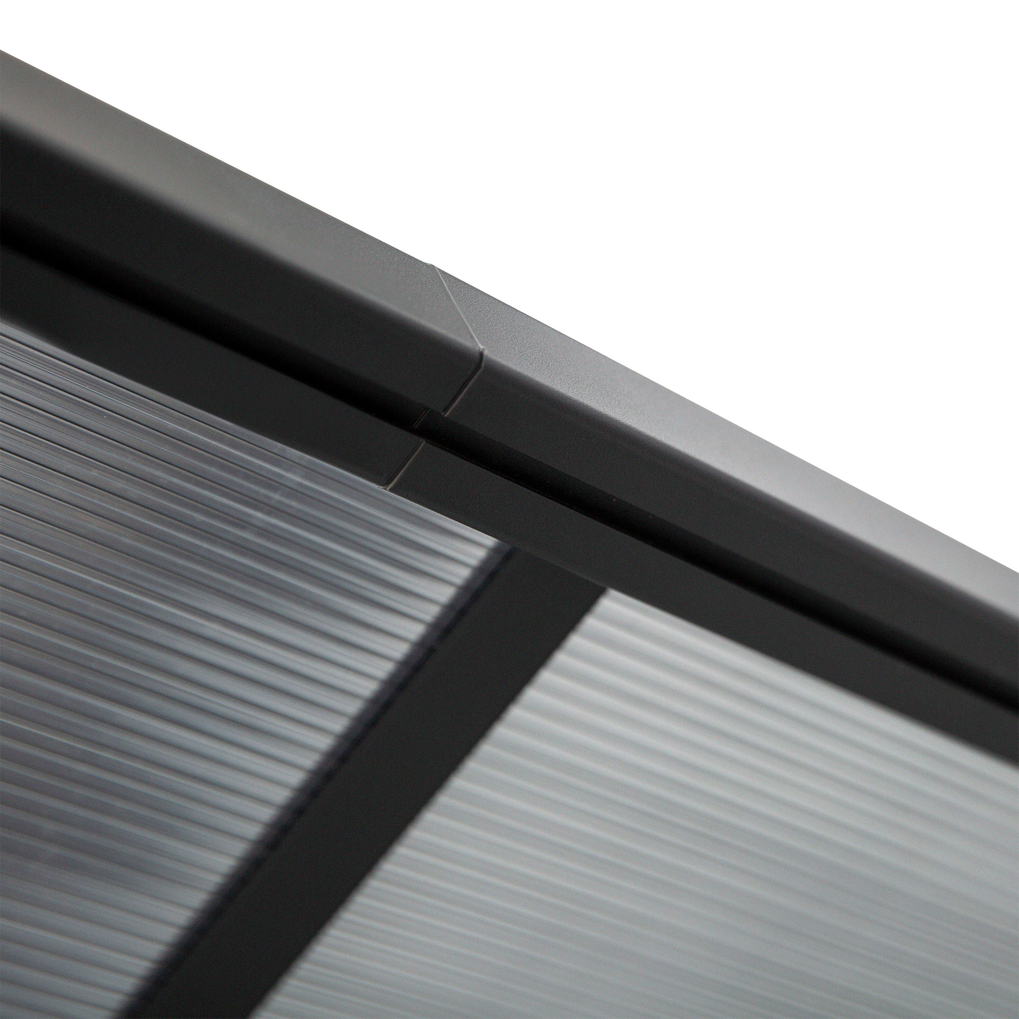 Outsunny terrasoverkapping in hoogte verstelbaar aluminium grijs 4 x 3 m