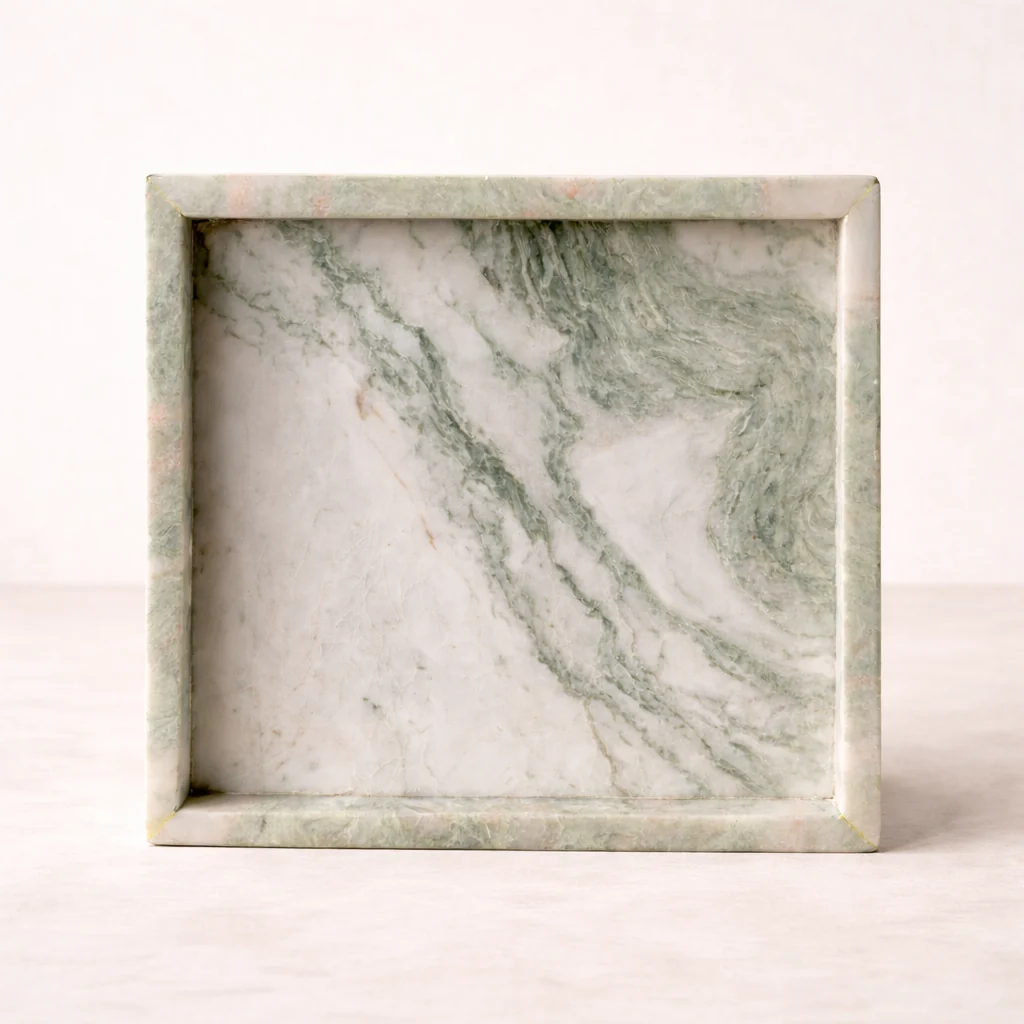 Sage Green Marble Square Tray