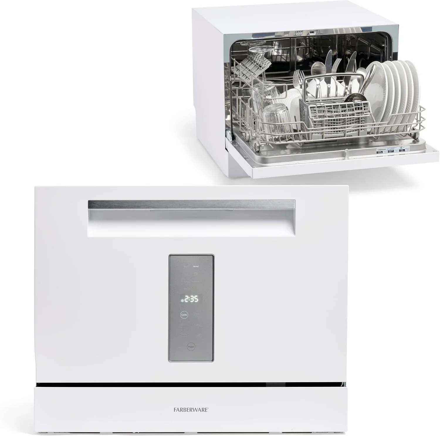 Farberware Compact 6-Station Dishwasher Portable Mini Countertop Dishwasher