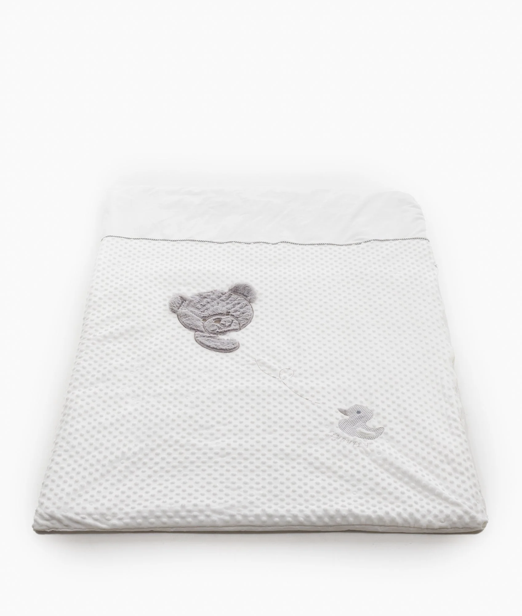 Toddler Bubble Quilt & Cover | White & Grey