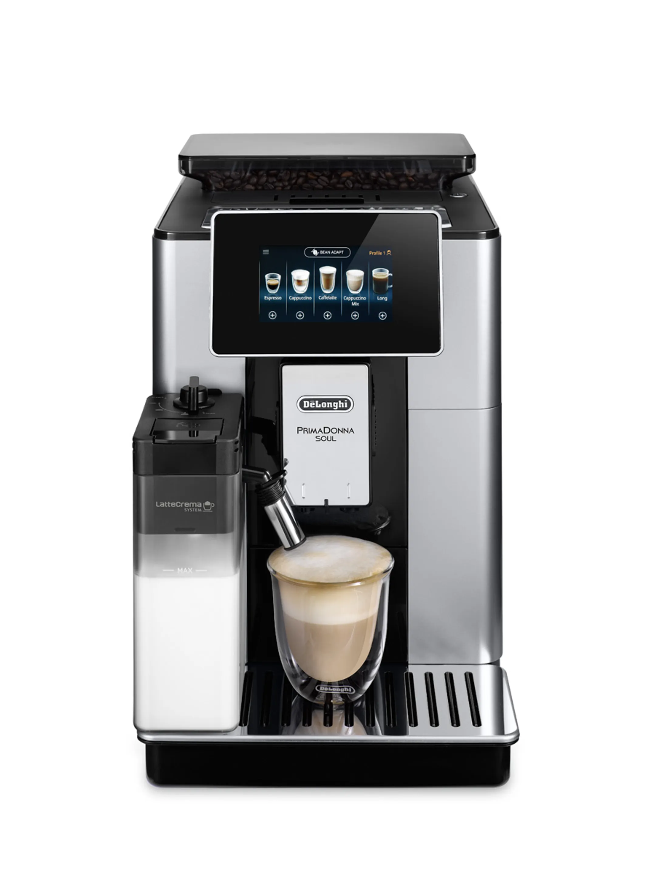 De'Longhi Volautomatische Espressomachine PrimaDonna Soul ECAM610.55.SB