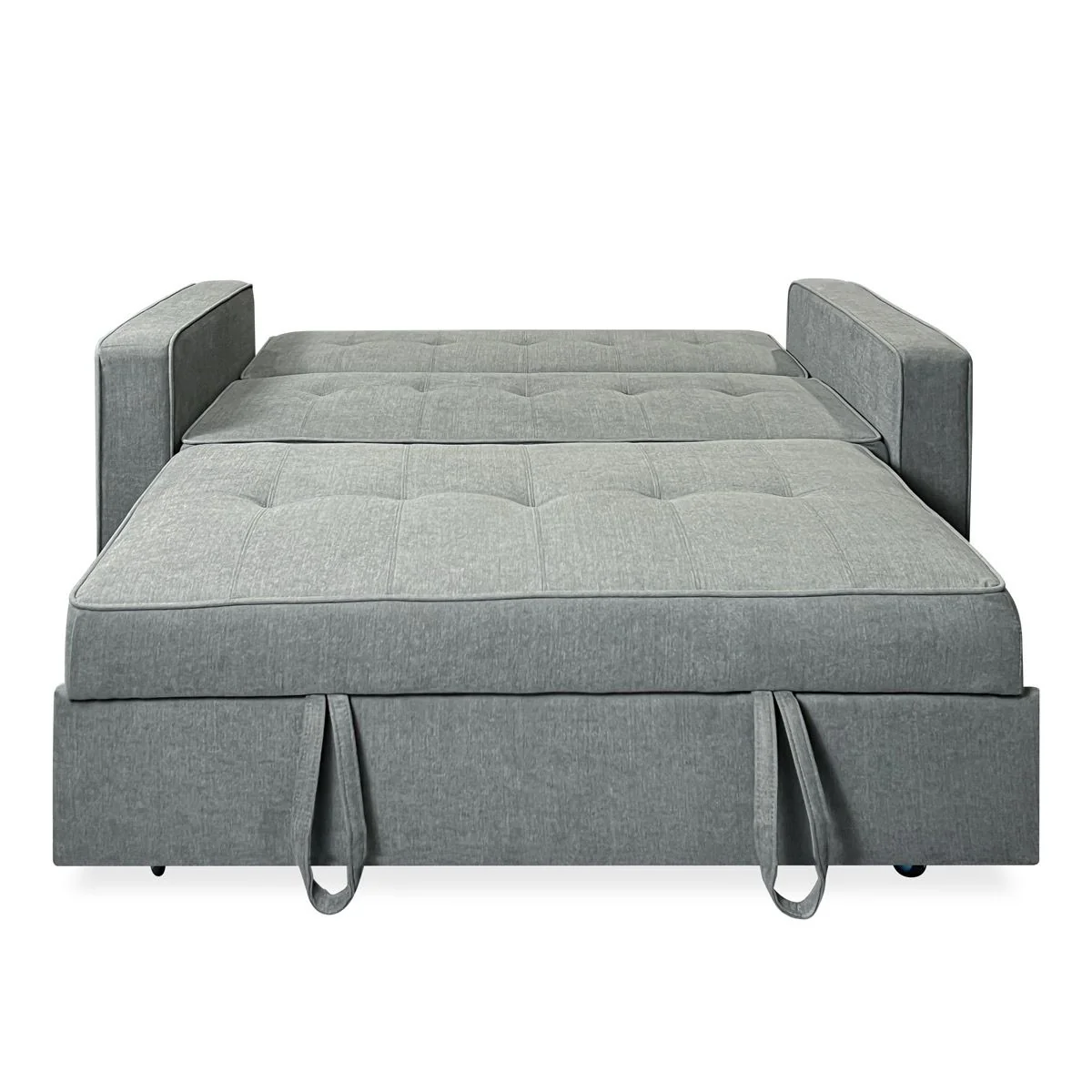 Sofá Cama De 2 Plazas Modelo Vienna Con Reposabrazos, Gris, Diseño Moderno, Práctico Y Funcional