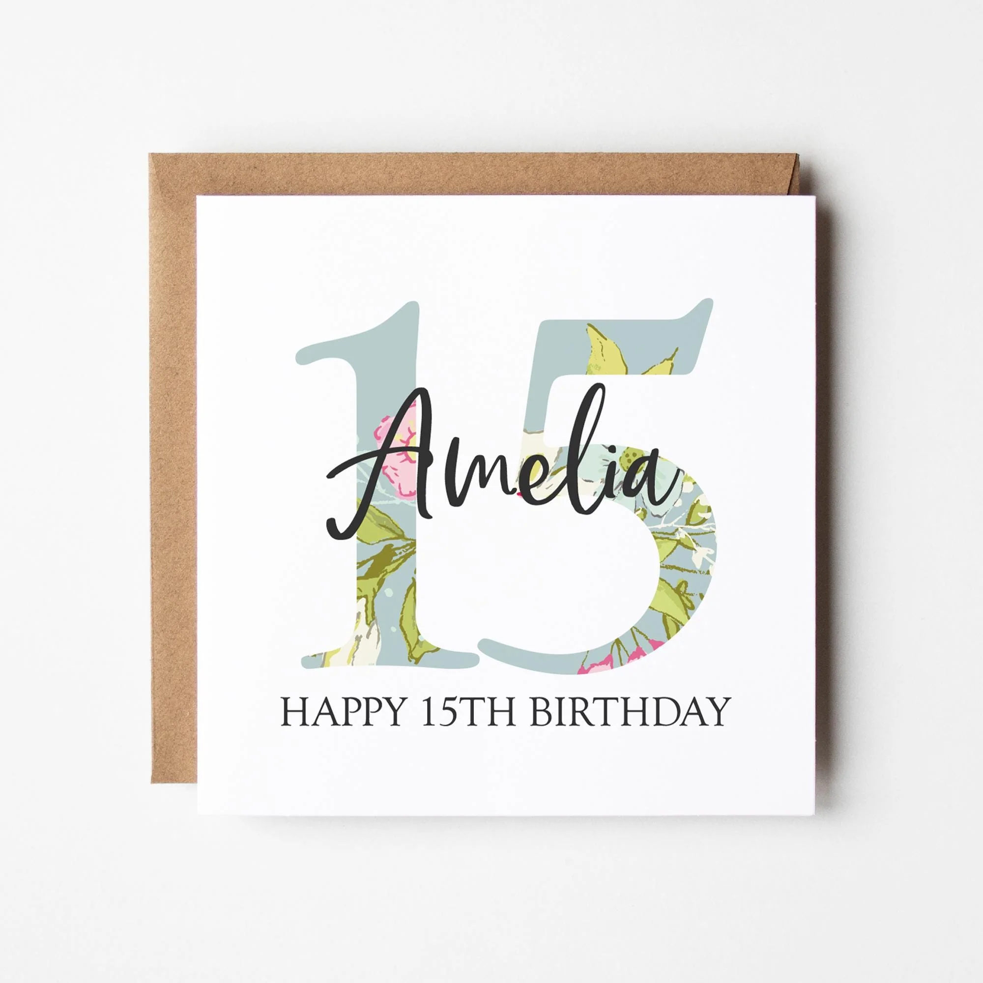 Personalised 11-19 Birthday Card ? Girl's Birthday Card ? 11th, 12th, 13th, 14th, 15th, 16th, 17th, 19th Birthday Card