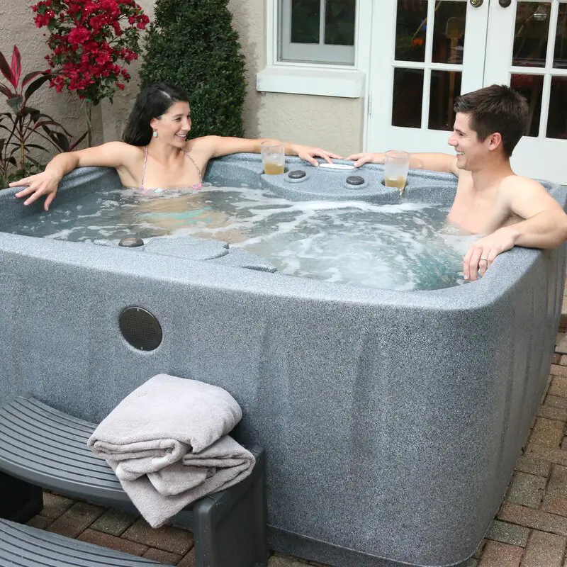 Aquarest Spas, Powered By Jacuzzi庐 Pumps 4 - Person 12 - Jet Rectangular Plug And Play Hot Tub