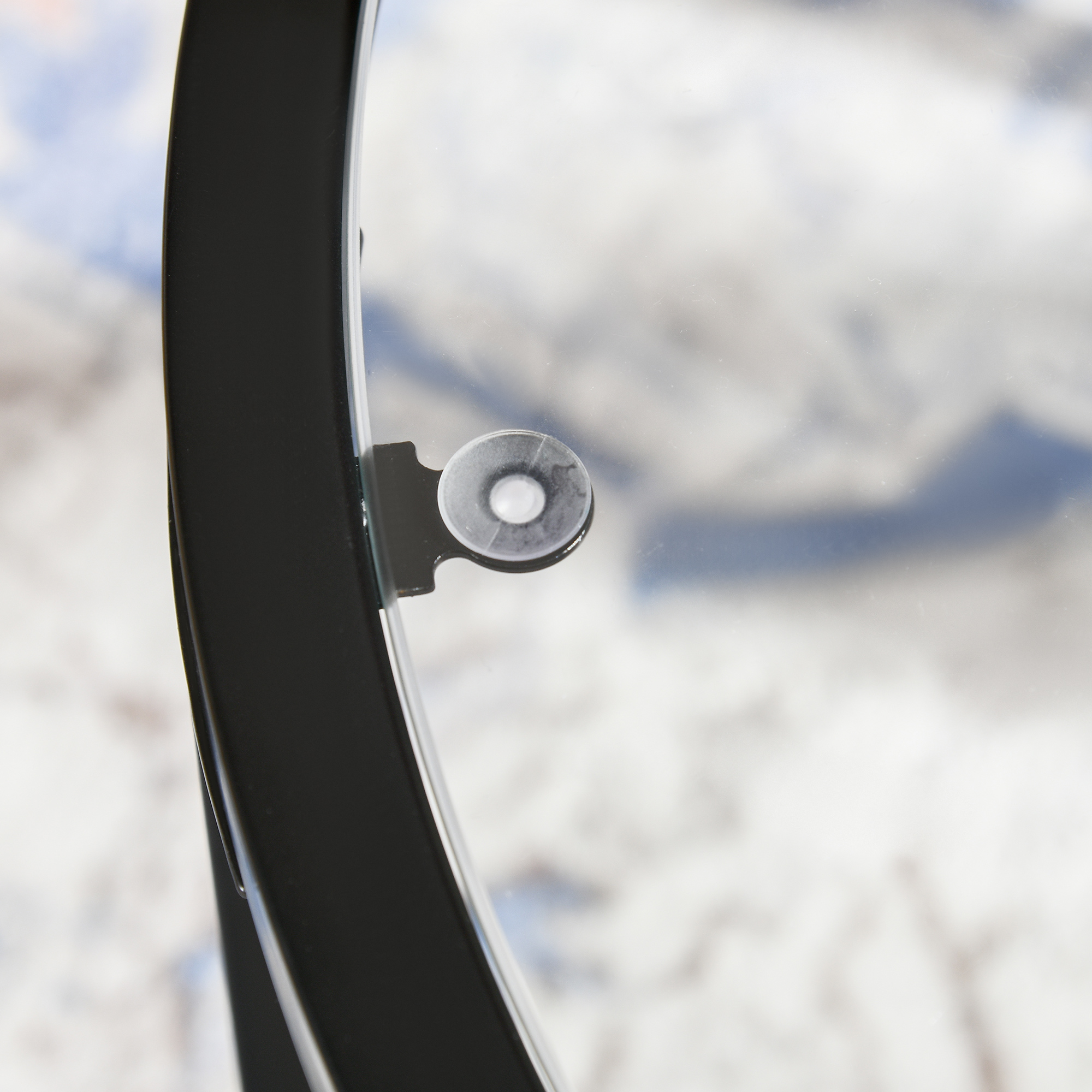 HOMCOM 2-delige Bijzettafels Salontafels Industrieel Design, Glazen Tafels, stapelbaar, Zwart + Transparant