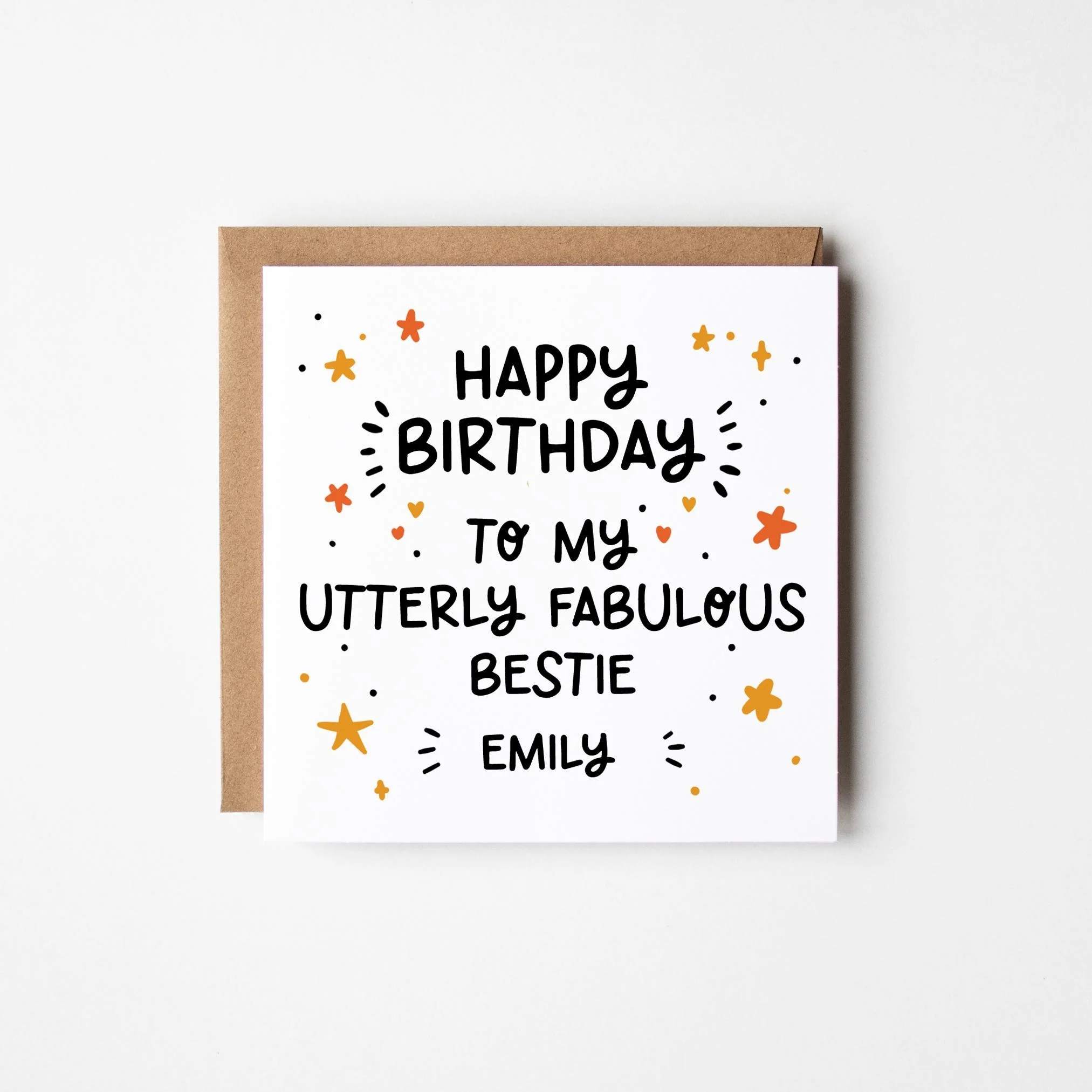 To My Bestie Birthday Card a?�� Personalised Best Friend Birthday Card a?�� BFF Birthday Card Fabulous Bestie a?��