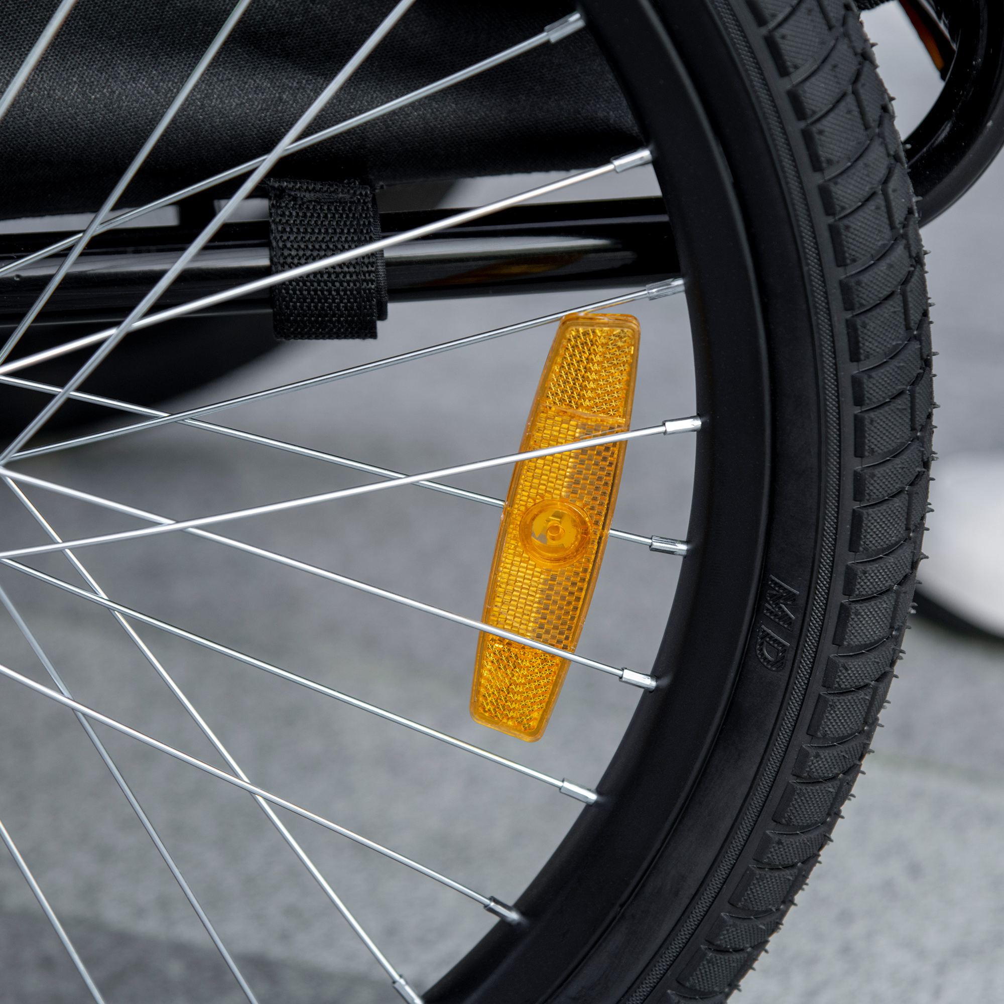 PawHut hondenaanhanger, vouwfietsaanhanger, hondenaanhanger, zwart