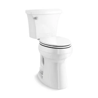 KOHLER Extra Magas Highline Arc komplett megoldású 2 részes 1,28 GPF-es, egyszeres öblítésű, meghosszabbított WC fehér színben (ülőkével együtt) 78305-0