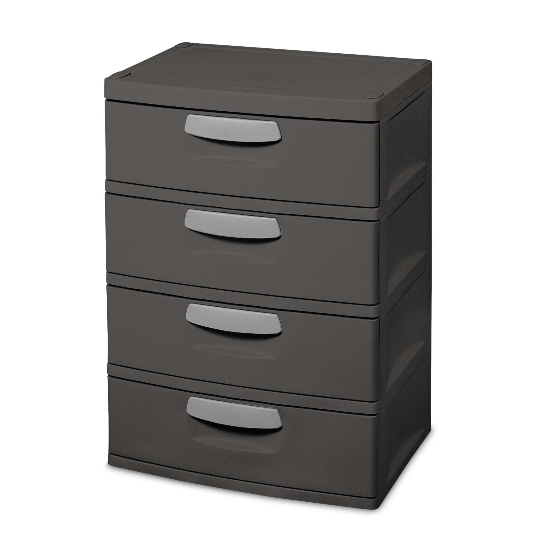 Unità di stoccaggio Sterilite a 4 cassetti, grigio opaco, resistente, senza BPA