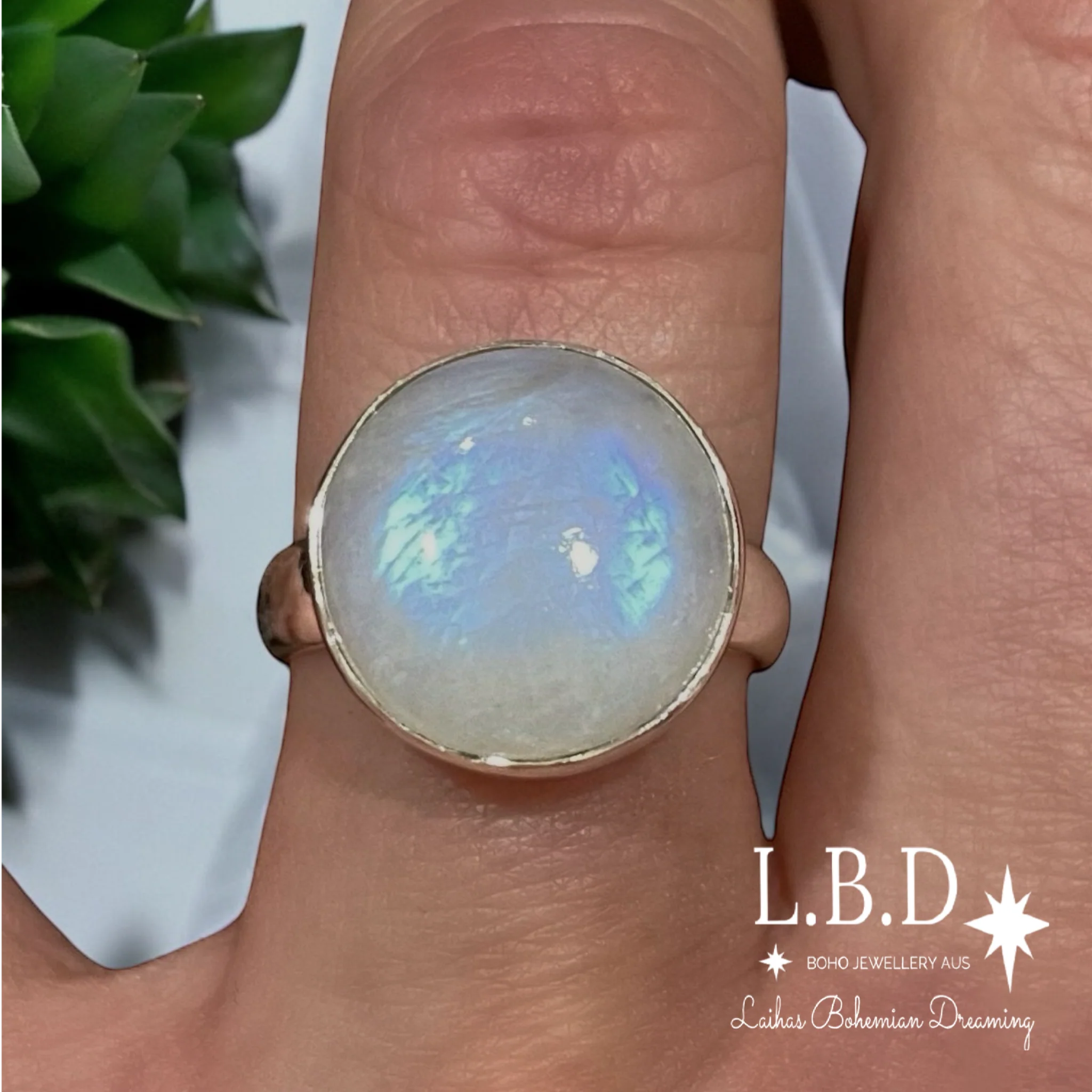 Moonstone Ring- Large Classic Round