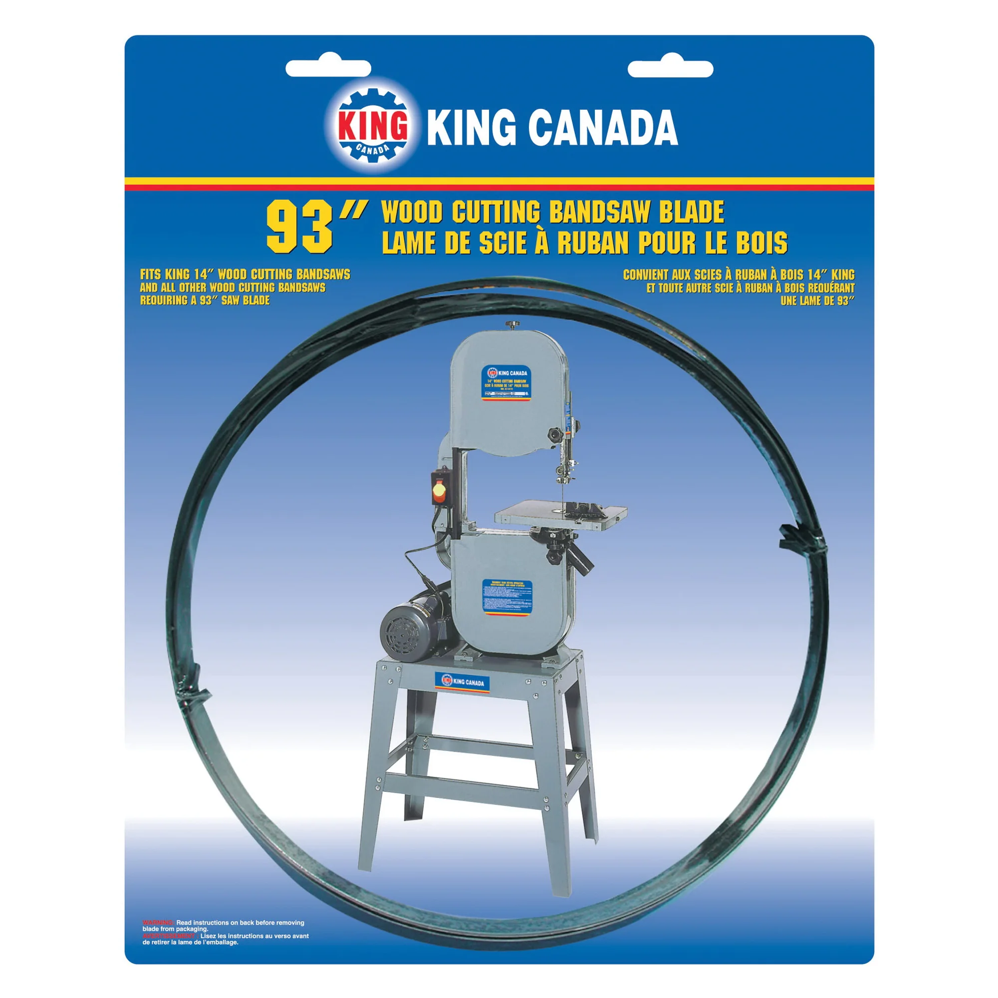 King Canada KBB-1418-14  ~  Bandsaw Blades Wood 93 X .025 X 1/4 X 14T