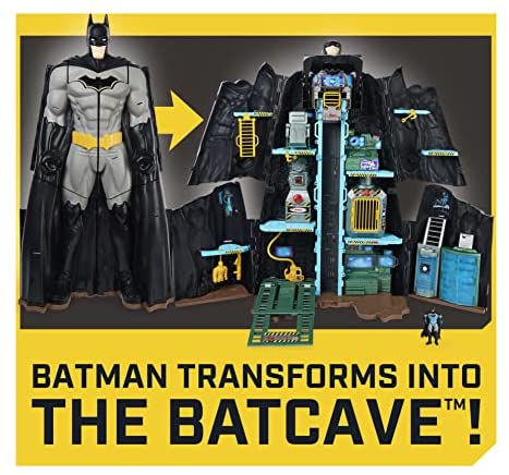 Batman, Bat-Tech Batcave, Giant Transforming Playset with Exclusive 4” Batman Figure and Accessories