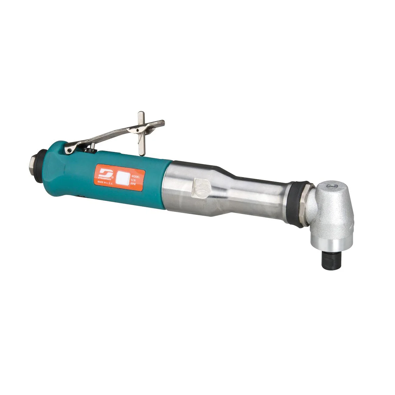 Dynabrade 54363  ~  .7 Hp Extended Right Angle Die Grinder 18000 Rpm Composite Geared Rear Exhaust 1/4 Inch & 6 mm Collet