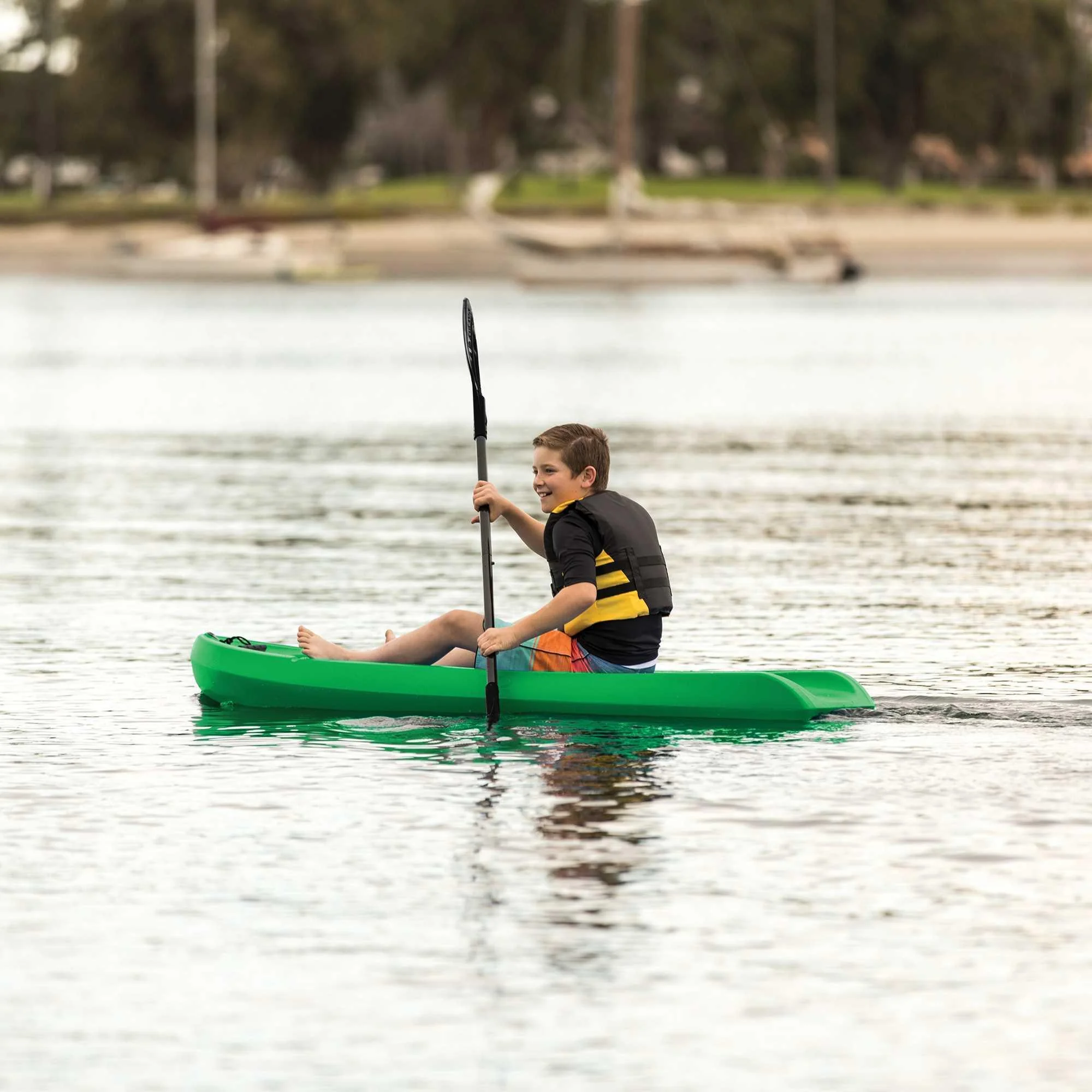 Lifetime Recruit 6.5 ft Youth Sit-on-Top Kayak, Lime Green (90765)