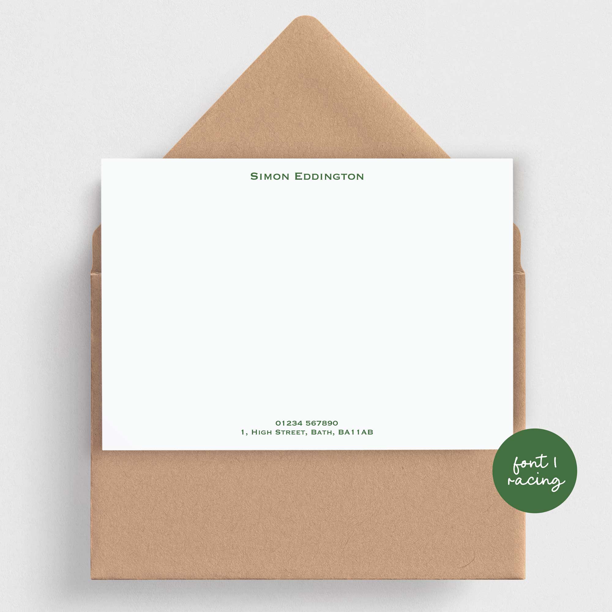 Classic Personalised Note Cards