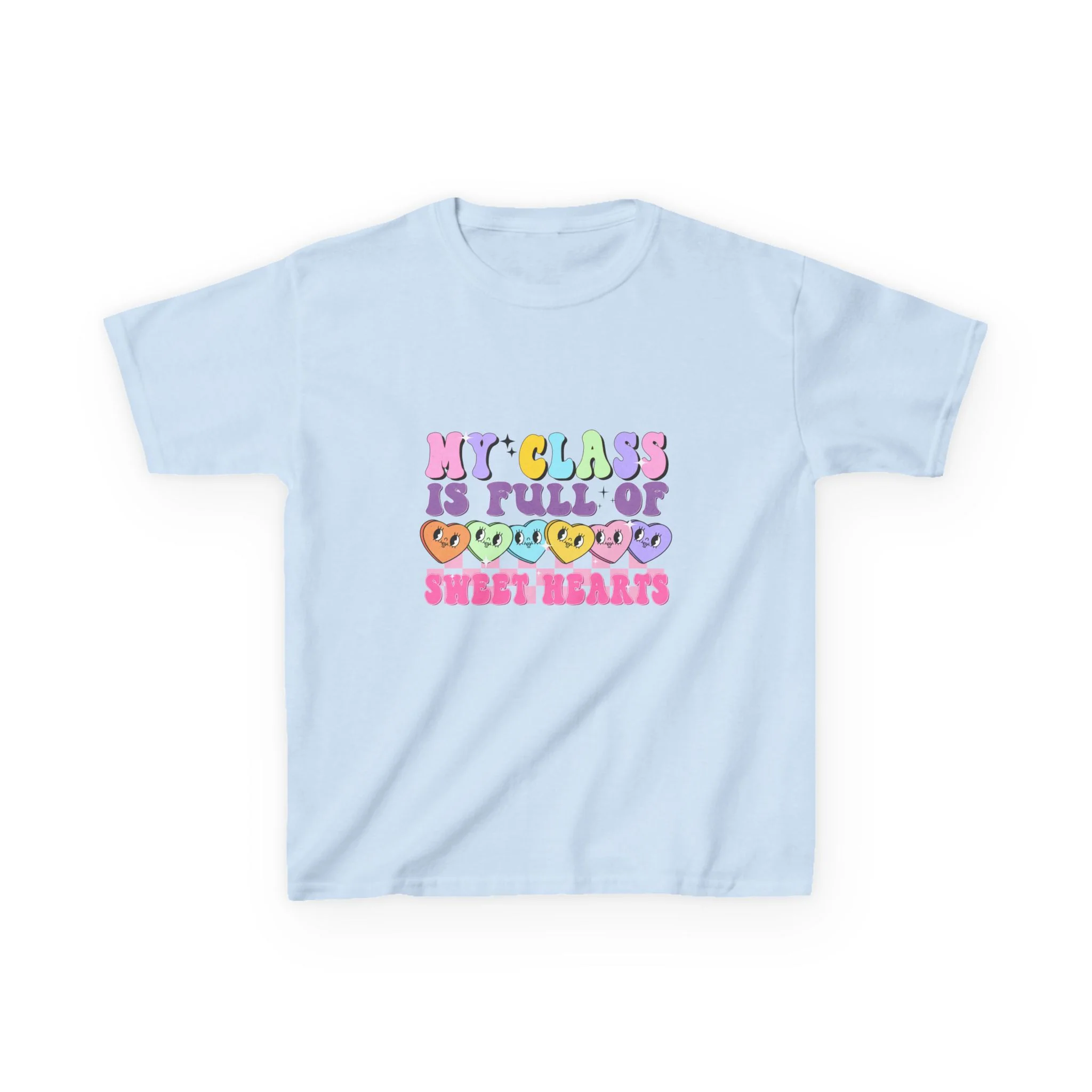 My Class Is Full of Sweet Hearts Kids Tee | Cute Emoji Classroom Shirt