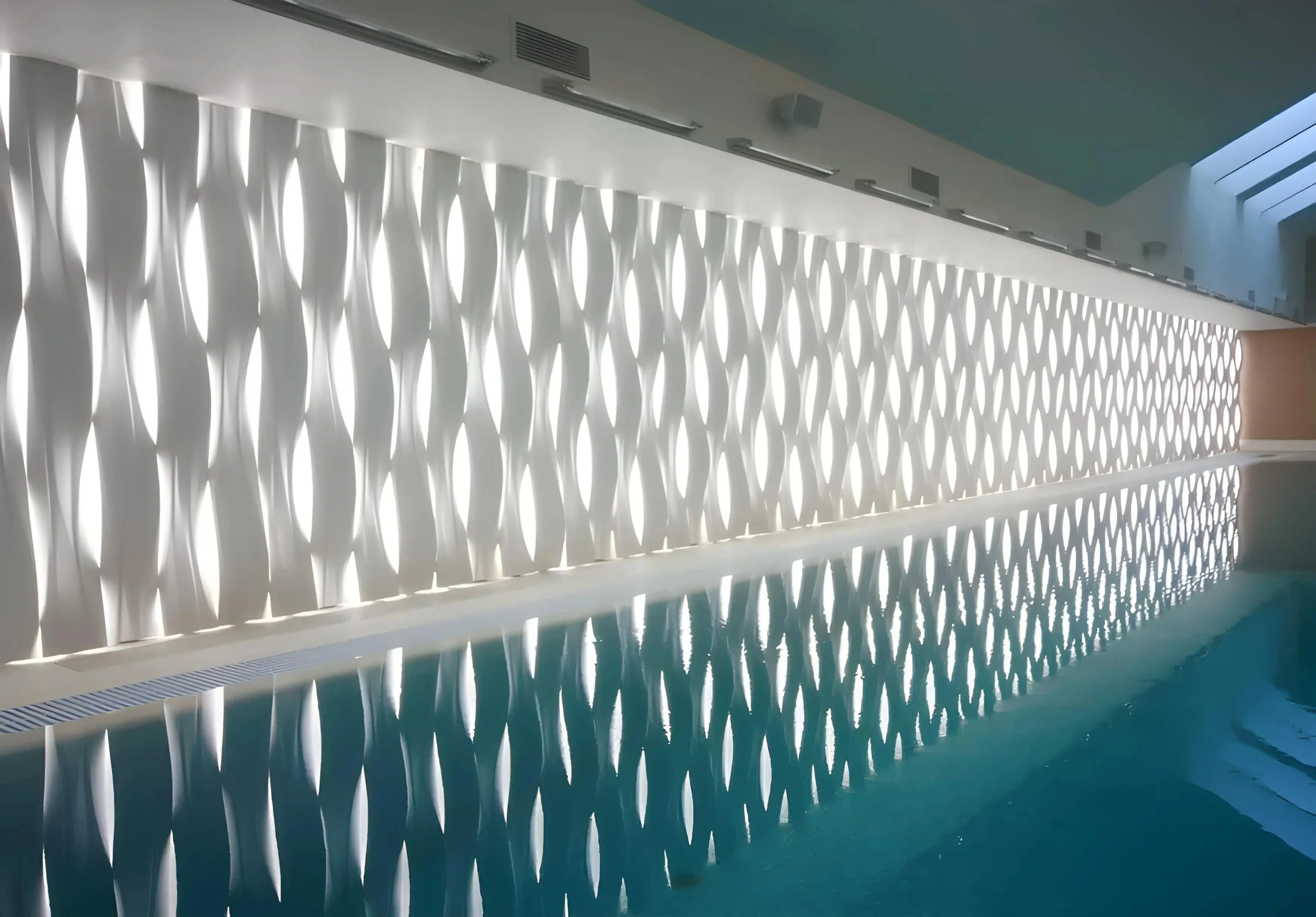 GYPSUM 3D WALL PANEL | AQUA 0018 + LED