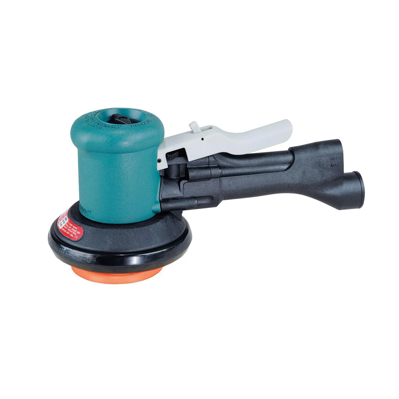 Dynabrade Dynalocke 58465  ~  3-1/2 Inch Diameter Dynalocke Dual-Action Sander Non-Vacuum .4 Hp 12000 Rpm 3/16 Inch Diameter Orbit/Rotary Rear Exhaust