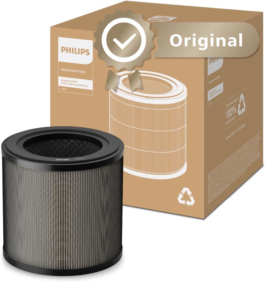 Philips Air Purifier 900 Series, HEPA NanoProtect + Activated Carbon Filter, CADR 250 m³/h for 65 m² Allergy Sufferers, Quiet, Intelligent and Energy Efficient (AC0951/13)