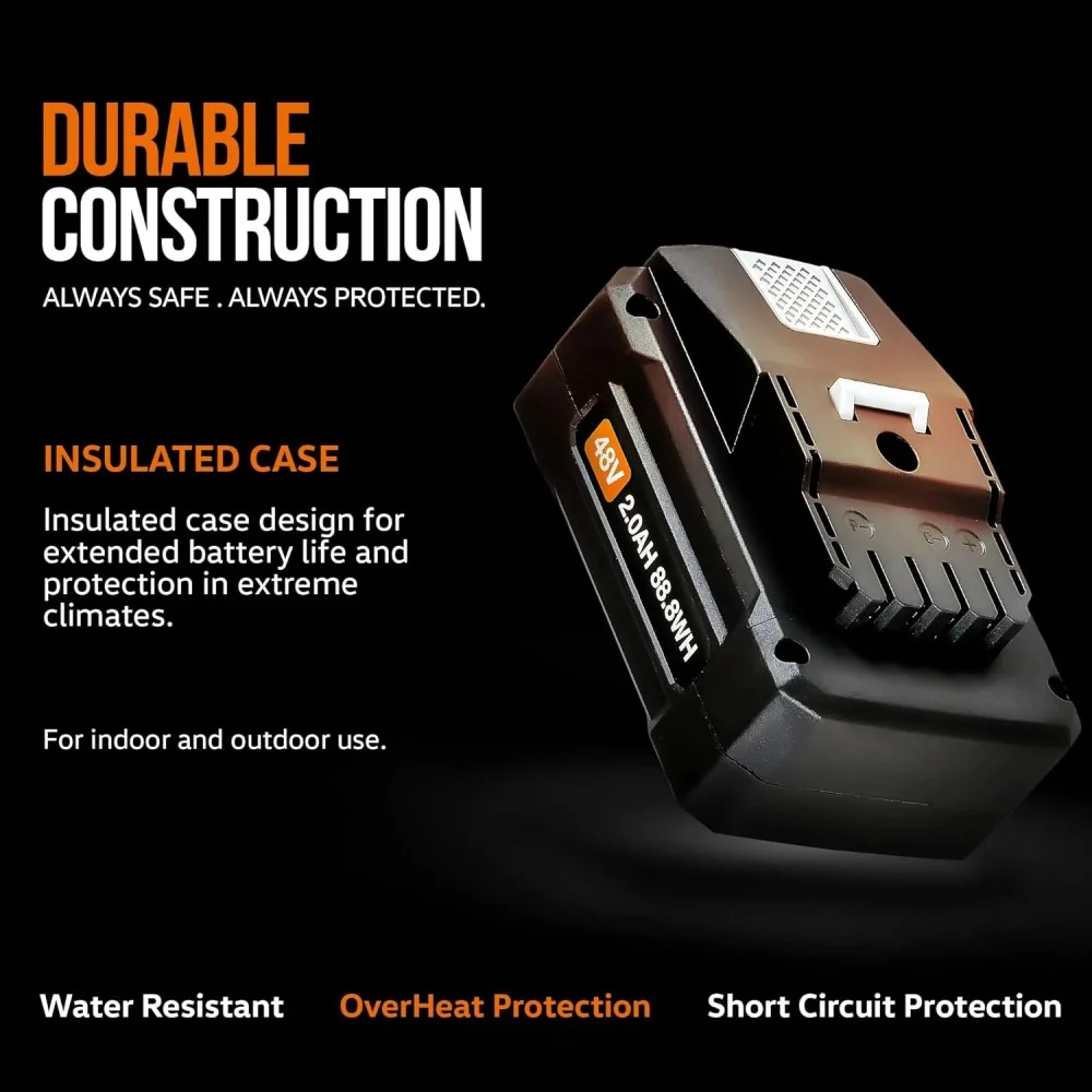 SuperHandy,48V 2Ah Rechargeable Lithium-Ion Power Tool Battery,Compatible with Scooter and Wagon