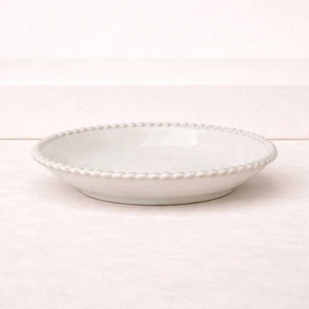 Stoneware Beaded Cream Bowl