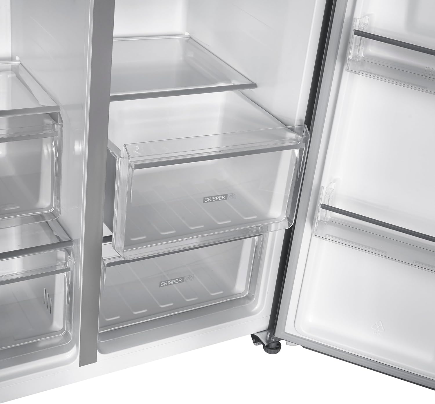 Bauknecht SBS C90 IN Side-by-Side Kühl-Gefrierkombination, 532 l, Dual Cool Total NoFrost, getrennt regelbar, Superkühlfunktion, Inverter-Kompressor, leise 39 dB, Edelstahloptik