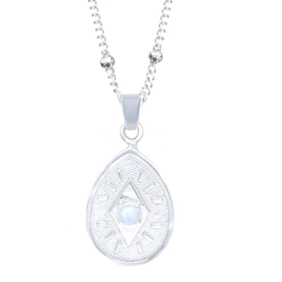 Laihas Prestige Sparkle Sterling Silver Moonstone Necklace