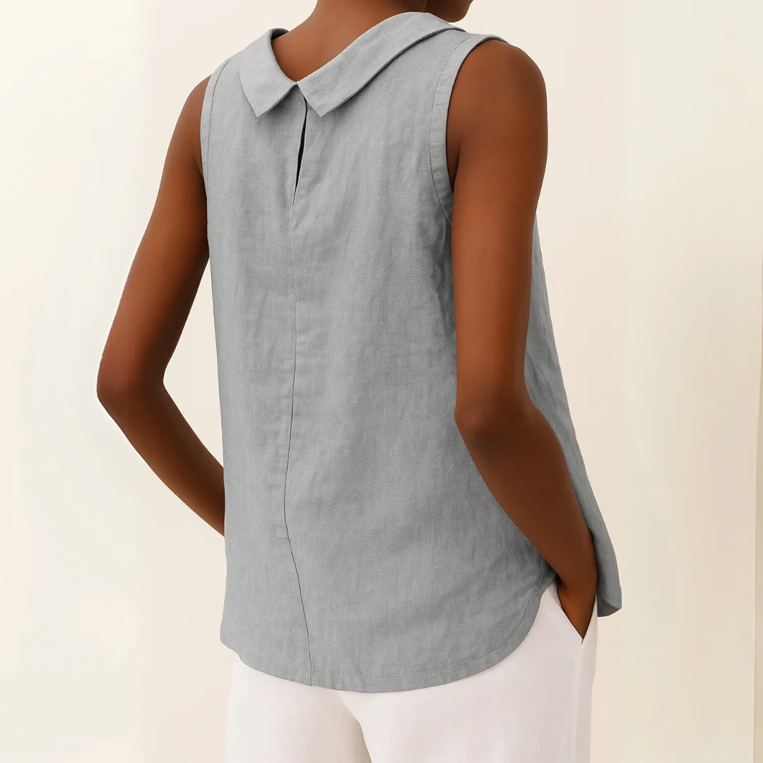 Women��s Sleeveless Tank Top Soft Roll Collar Summer Style