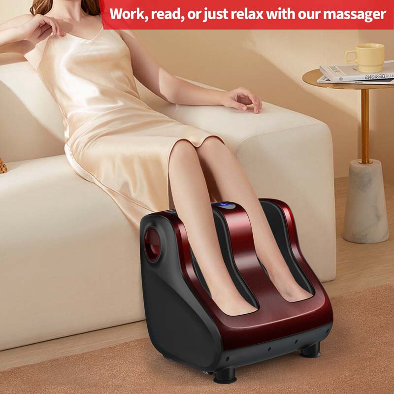 Foot Amp Calf Massager With Heat Amp Remote Shiatsu Kneading Electric Massage Machine With Adjustable Tilt Base Timer Lcd Screen