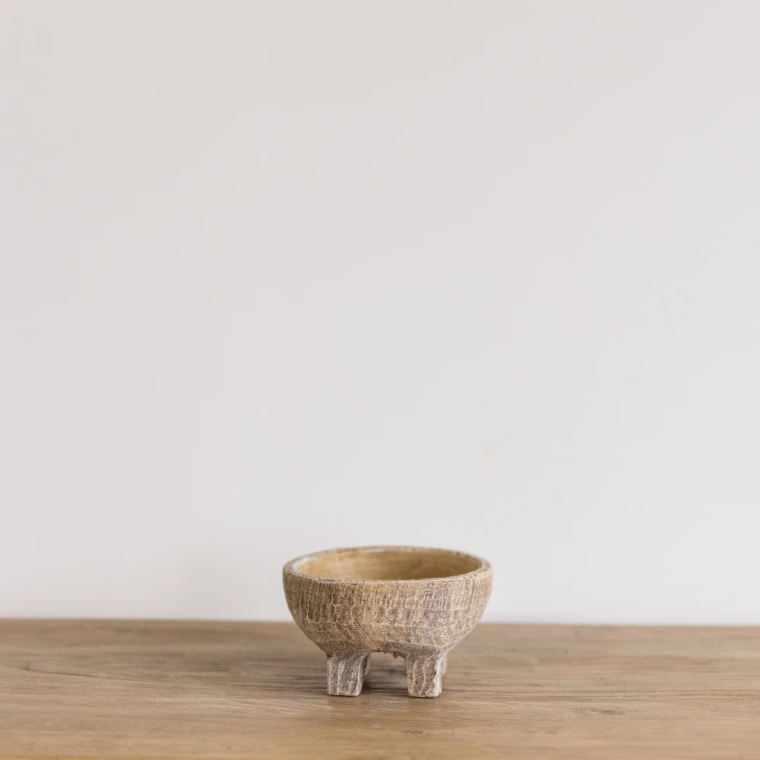 Footed Terracotta Bowl Large
