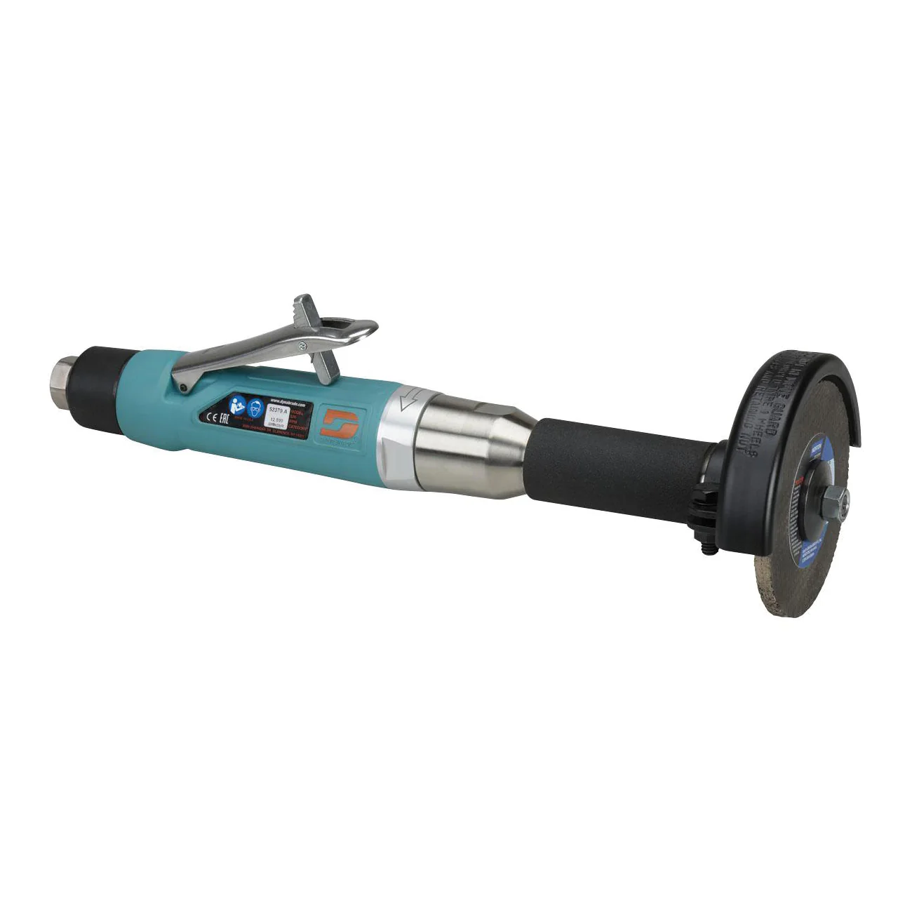 Dynabrade 52379  ~  4 Inch Diameter Straight-Line Type 1 Extension Wheel Grinder 1 Hp 12000 Rpm Rear Exhaust 3/8 Inch-24 Spindle Thread